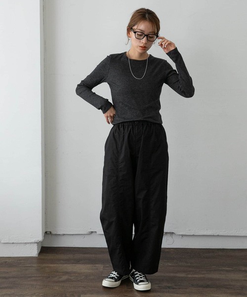 URBAN RESEARCH Sonny Label（アーバンリサーチサニーレーベル）の「スラブベーシックロングTシャツ（Tシャツ/カットソー・レディース・オフホワイト/チャコールグレー/レッド/ブラウン・FREE）」の22枚目の写真