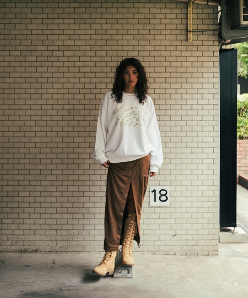 ROOPTOKYO（ループトウキョウ）の「【SEA LA VIEW / シーラビユウ】フロントスリット スエード調 タイトロングスカート（スカート・レディース・サックスブルー/ブラウン・L/M）」の21枚目の写真