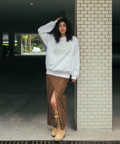 ROOPTOKYO（ループトウキョウ）の「【SEA LA VIEW / シーラビユウ】フロントスリット スエード調 タイトロングスカート（スカート・レディース・サックスブルー/ブラウン・L/M）」の22枚目の写真