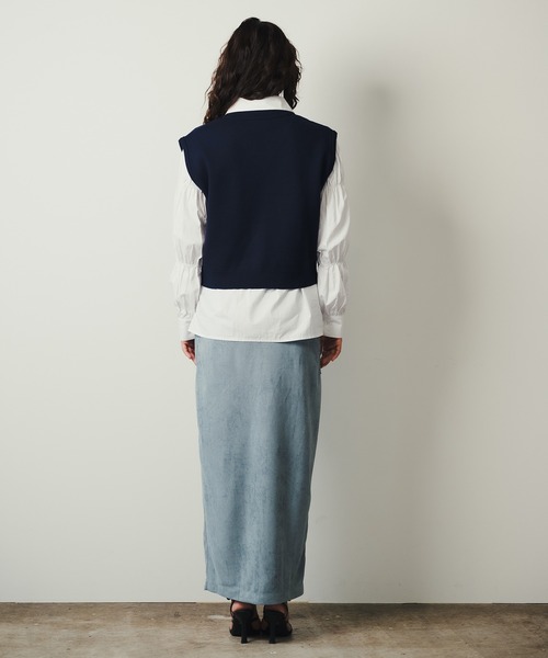 ROOPTOKYO（ループトウキョウ）の「【SEA LA VIEW / シーラビユウ】フロントスリット スエード調 タイトロングスカート（スカート・レディース・サックスブルー/ブラウン・L/M）」の14枚目の写真