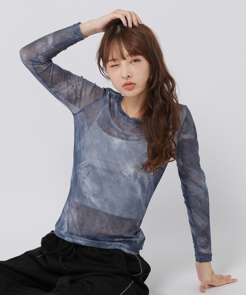 3.3 Field Trip (3.3フィールドトリップ)の「3.3 Field Trip/アソートシアーロングスリーブ(Tシャツ/カットソー・レディース・チャコール/ネイビー/ブラック/ブルー・FREE)」の3枚目の写真