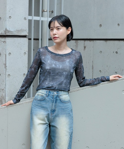 3.3 Field Trip (3.3フィールドトリップ)の「3.3 Field Trip/アソートシアーロングスリーブ(Tシャツ/カットソー・レディース・チャコール/ネイビー/ブラック/ブルー・FREE)」の4枚目の写真