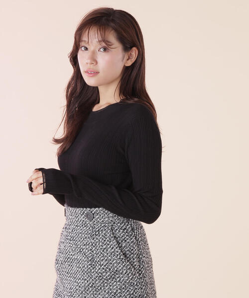 JILL by JILL STUART(ジルバイジルスチュアート)の「◇チェーン釦フィンガーホールハイネックニット(ニット/セーター・レディース・ブラック/ピンク/ホワイト系その他・FREE)」の9枚目の写真