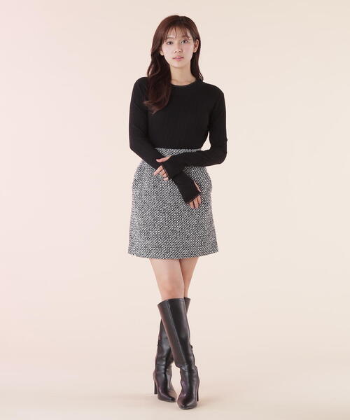 JILL by JILL STUART(ジルバイジルスチュアート)の「◇チェーン釦フィンガーホールハイネックニット(ニット/セーター・レディース・ブラック/ピンク/ホワイト系その他・FREE)」の11枚目の写真