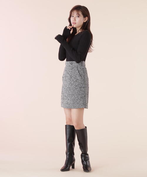 JILL by JILL STUART(ジルバイジルスチュアート)の「◇チェーン釦フィンガーホールハイネックニット(ニット/セーター・レディース・ブラック/ピンク/ホワイト系その他・FREE)」の12枚目の写真