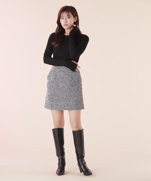 JILL by JILL STUART(ジルバイジルスチュアート)の「◇チェーン釦フィンガーホールハイネックニット(ニット/セーター・レディース・ブラック/ピンク/ホワイト系その他・FREE)」の13枚目の写真