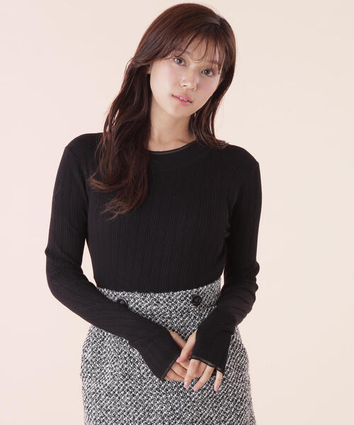 [JILLSTUART] WOOL CASHMERE フィンガーホール手袋 ★新作・24AW カシミア JILLSTUART(ジルスチュアート) 手袋(レディース