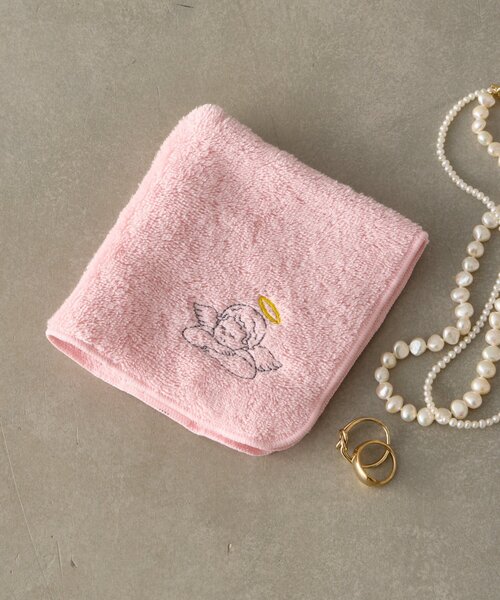 BIRTHDAY BAR(バースデイバー)の「天使と悪魔 刺繍タオルハンカチ(ハンカチ/ハンドタオル・レディース・グレー/アイボリー/ブルー系その他/ピンク・0)」の4枚目の写真