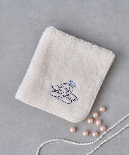 BIRTHDAY BAR(バースデイバー)の「天使と悪魔 刺繍タオルハンカチ(ハンカチ/ハンドタオル・レディース・グレー/アイボリー/ブルー系その他/ピンク・0)」の2枚目の写真
