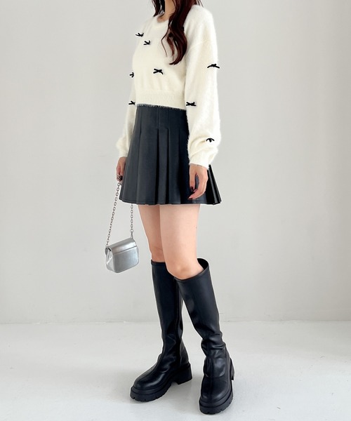 Heather(ヘザー)の「シャギーモチーフニット 202401(ニット/セーター・レディース・オフホワイト/ブラック/ホワイト系その他・FREE)」の21枚目の写真