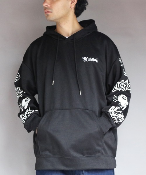 8(eight)(エイト)の「イラストロゴプルパーカー(パーカー・メンズ・ネイビー/ブラック/グレー系その他・MEDIUM/X-LARGE/LARGE)」の4枚目の写真