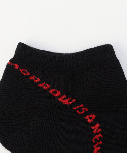 Purple&Yellow（パープルアンドイエロー）の「サークルメッセージアンクルソックス（ソックス/靴下・メンズ・ホワイト/ブラック/グリーン・27.0cm）」の4枚目の写真