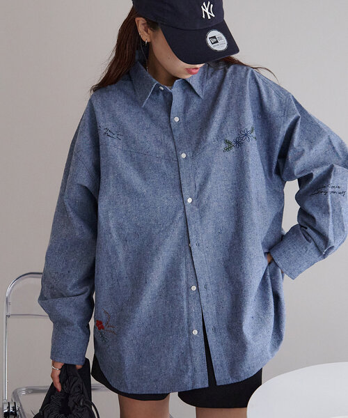 【ユニセックス】ハンドライト刺繍ウエスタンシャツ（シャツ/ブラウス）｜DISCOAT（ディスコート）