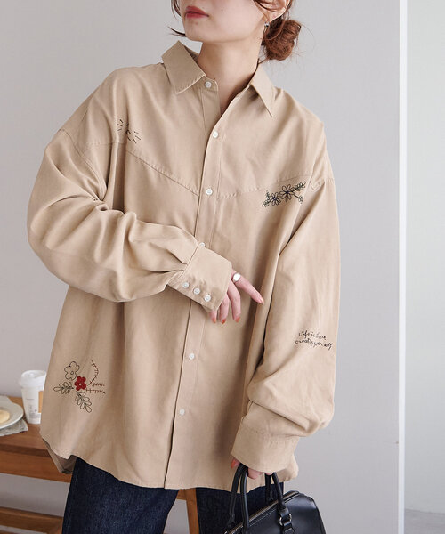 【ユニセックス】ハンドライト刺繍ウエスタンシャツ（シャツ/ブラウス）｜DISCOAT（ディスコート）