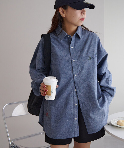 【ユニセックス】ハンドライト刺繍ウエスタンシャツ（シャツ/ブラウス）｜DISCOAT（ディスコート）