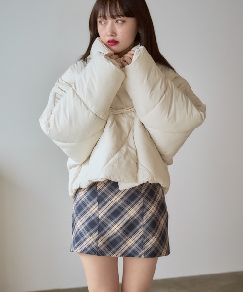 AO2（アオズ）の「Quilted padded jacket / キルティング中綿ジャケット（ダウンジャケット/コート・レディース・ブラック/ホワイト・FREE）」の10枚目の写真