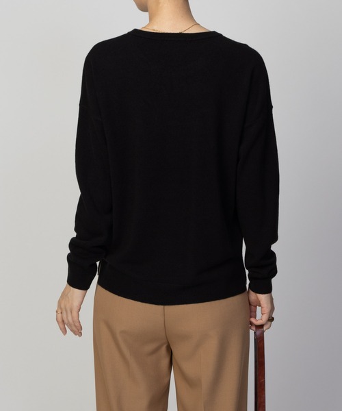 NAVY(ネイビー)の「nAvy 洗えるニット カシミヤタッチクルーネック(ニット/セーター・レディース・イエロー/ブルー系その他/ブラック・M/L)」の7枚目の写真