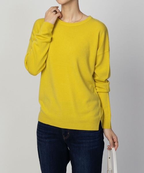 NAVY(ネイビー)の「nAvy 洗えるニット カシミヤタッチクルーネック(ニット/セーター・レディース・イエロー/ブルー系その他/ブラック・M/L)」の21枚目の写真