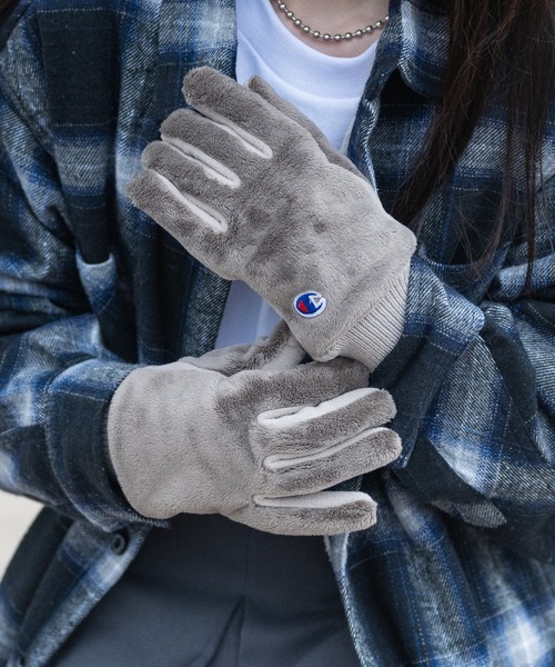 Champion(チャンピオン)の「【k】〔Champion/チャンピオン〕ふわもこ ボアグローブ/手袋(手袋・レディース・ブラウン/ベージュ/ブラック/チャコールグレー・FREE)」の4枚目の写真