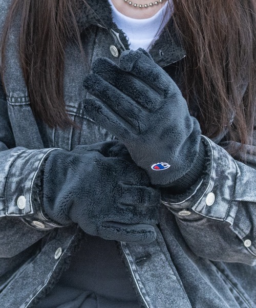 Champion(チャンピオン)の「【k】〔Champion/チャンピオン〕ふわもこ ボアグローブ/手袋(手袋・レディース・ブラウン/ベージュ/ブラック/チャコールグレー・FREE)」の15枚目の写真
