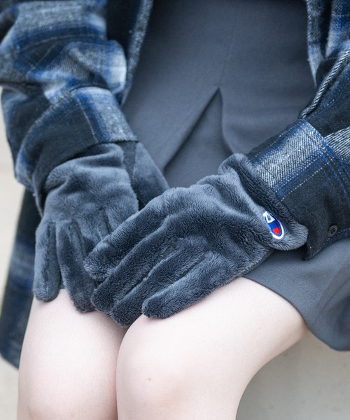Champion(チャンピオン)の「【k】〔Champion/チャンピオン〕ふわもこ ボアグローブ/手袋(手袋・レディース・ブラウン/ベージュ/ブラック/チャコールグレー・FREE)」の18枚目の写真