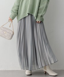 23区 L（ニジュウサンクオオキイサイズ）の「ホイルプリントプリーツ スカート（スカート）」