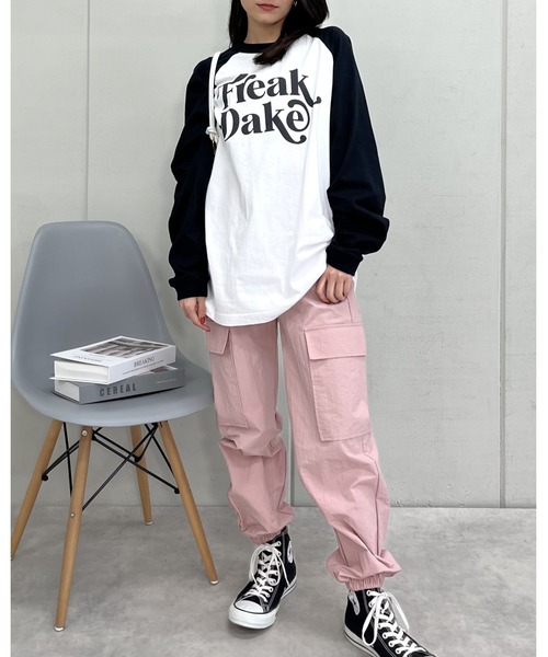 RGY(アールジーワイ)の「【RGY】FREAK DAKE ラグランロンT(Tシャツ/カットソー・メンズ・ブラック/ネイビー/バーガンディー・MEDIUM/LARGE/X-LARGE)」の10枚目の写真