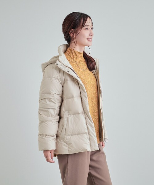 じゅんじゅんさん専用♡フェイクファーフードダウンジャケット NUJOH ダウンコート ダウンジャケット Faux Fur Hooded Down Jacket