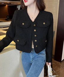 Anytime Songs（エニータイムソングス）の「ノーカラージャケット レディース（ノーカラージャケット）」