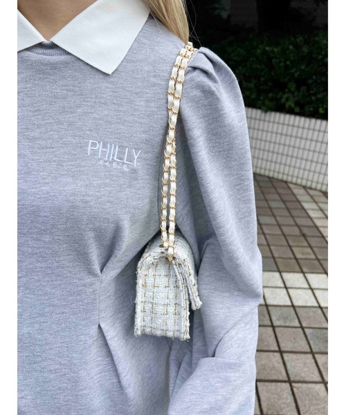 PHILLY（フィリー）の「【PHILLY】ウエストタック襟付きワンピース（ワンピース・レディース・グレー/ブラック・FREE）」の16枚目の写真