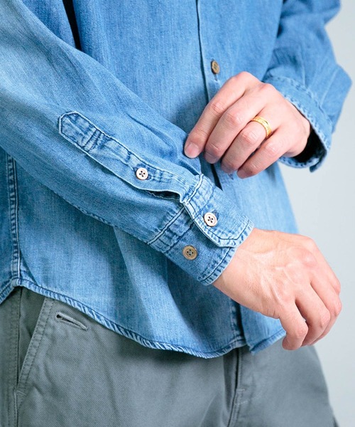 OMNIGOD（オムニゴッド）の「[OMNIGOD mens / オムニゴッド] 5.5oz デニム スプレッドカラーシャツ（シャツ/ブラウス・メンズ・インディゴブルー・3/2/4）」の10枚目の写真