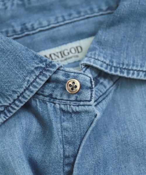 OMNIGOD（オムニゴッド）の「[OMNIGOD mens / オムニゴッド] 5.5oz デニム スプレッドカラーシャツ（シャツ/ブラウス・メンズ・インディゴブルー・3/2/4）」の13枚目の写真