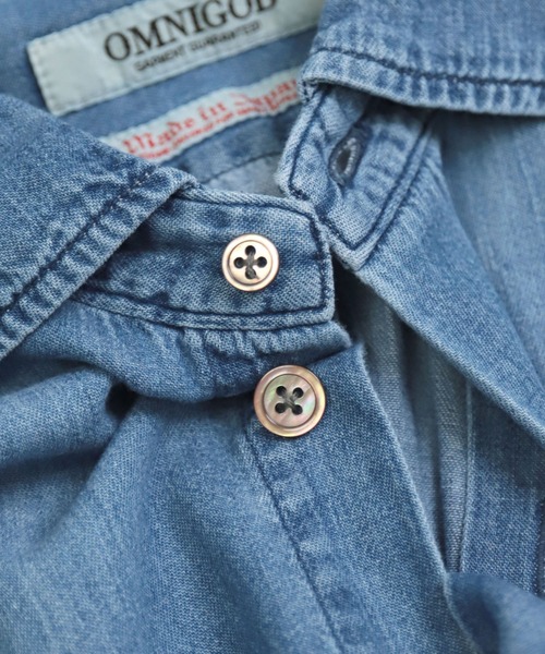 OMNIGOD（オムニゴッド）の「[OMNIGOD mens / オムニゴッド] 5.5oz デニム スプレッドカラーシャツ（シャツ/ブラウス・メンズ・インディゴブルー・3/2/4）」の14枚目の写真