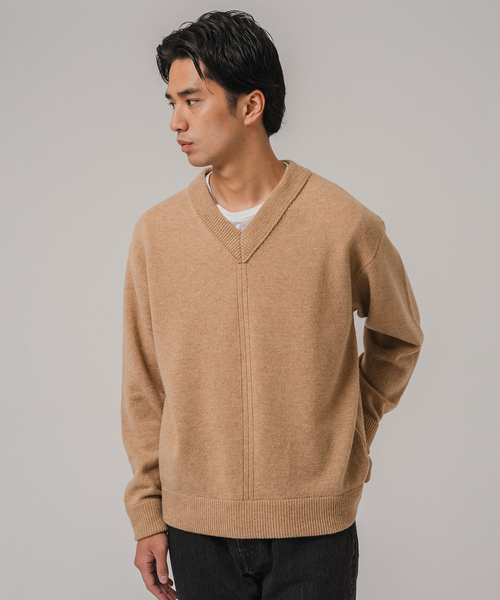EDIFICE(エディフィス)の「Letiquette × ETS.MATERIAUX FRENCH ARMY V-KNIT(ニット/セーター・メンズ・ブラック/レッド/キャメル・1/2/3)」の15枚目の写真