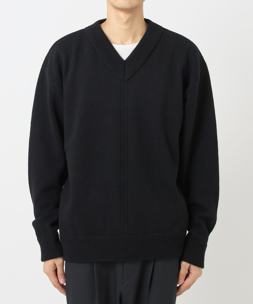 EDIFICE(エディフィス)の「Letiquette × ETS.MATERIAUX FRENCH ARMY V-KNIT(ニット/セーター・メンズ・ブラック/レッド/キャメル・1/2/3)」の20枚目の写真