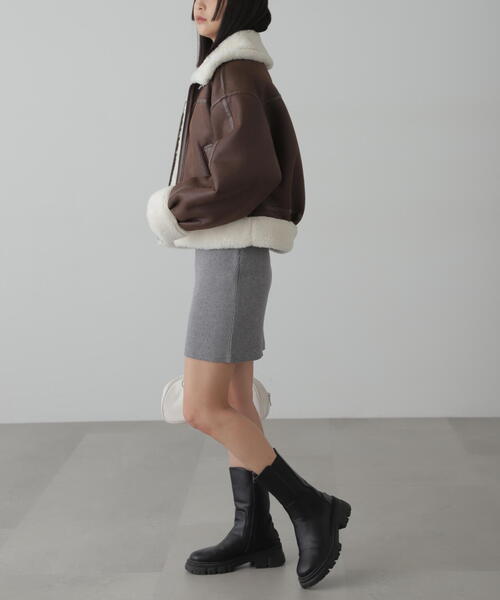 FREE'S MART（フリーズマート）の「◆ボトルネックリブニットミニワンピース（ワンピース・レディース・ホワイト系その他/グレー/ブラック・FREE）」の19枚目の写真