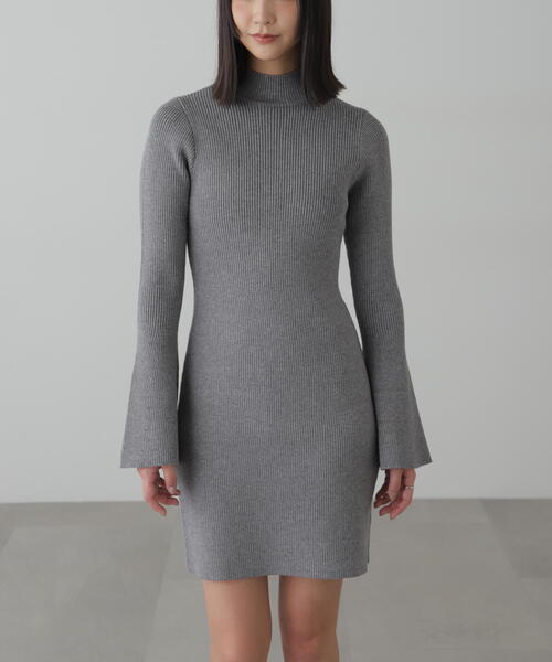 FREE'S MART（フリーズマート）の「◆ボトルネックリブニットミニワンピース（ワンピース・レディース・ホワイト系その他/グレー/ブラック・FREE）」の17枚目の写真