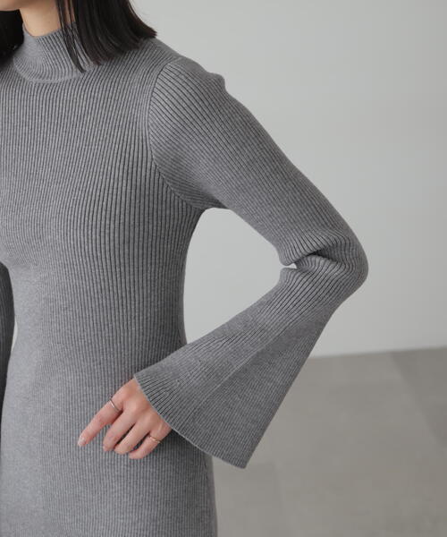 FREE'S MART（フリーズマート）の「◆ボトルネックリブニットミニワンピース（ワンピース・レディース・ホワイト系その他/グレー/ブラック・FREE）」の13枚目の写真