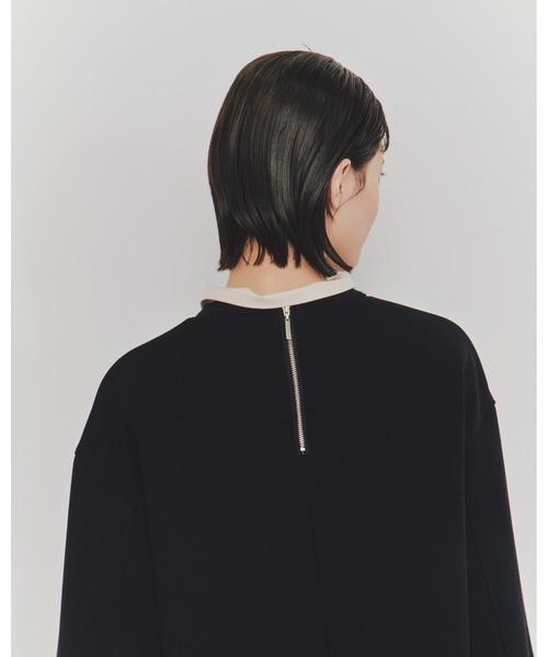 UNITED TOKYO（ユナイテッドトウキョウ）の「【残りわずか！】ボンディングカットプルオーバー｜ウォッシャブル/スウェット/春服（スウェット・レディース・アイボリー/ブラック/オレンジ・FREE）」の10枚目の写真