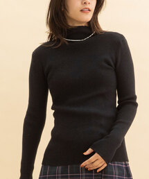 POU DOU DOU | シアバターハイネックリブニット(ニット/セーター)