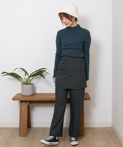 POU DOU DOU（プードゥドゥ）の「シアバターハイネックリブニット（ニット/セーター・レディース・ブラック/ブルー/レッド/オートミール・M）」の20枚目の写真