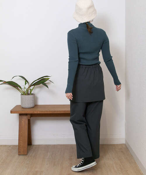 POU DOU DOU（プードゥドゥ）の「シアバターハイネックリブニット（ニット/セーター・レディース・ブラック/ブルー/レッド/オートミール・M）」の22枚目の写真