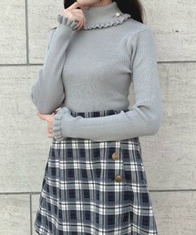 F i.n.t | ローズモチーフ付きタートルニットプルオーバー/F&A(ニット/セーター)