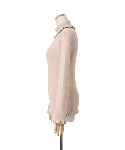 【セール】ローズモチーフ付きタートルニットプルオーバー/F&A/fint（ニット/セーター）｜F i.n.t（フィント）