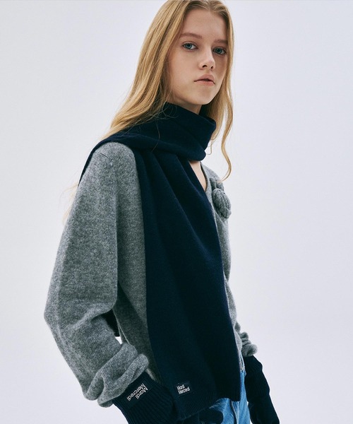 Mardi Mercredi マルディメクルディ マフラー WOOL MUFFLER SQUARE LOGO（マフラー）｜Mardi Mercredi