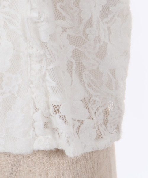【axes femme】起毛レース姫袖風ボレロ axes femme（アクシーズファム）の「起毛レース姫袖風ボレロ