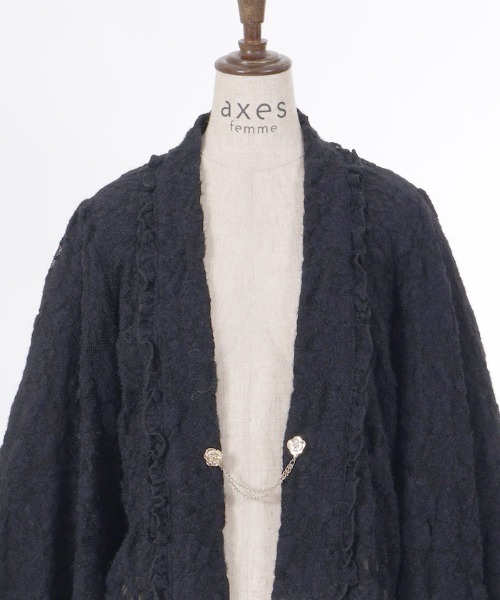 【axes femme】起毛レース姫袖風ボレロ 起毛レース姫袖風ボレロ｜アクシーズファムの通販｜&mall