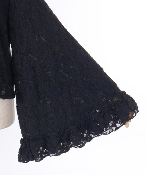 axes femme（アクシーズファム）の「起毛レース姫袖風ボレロ