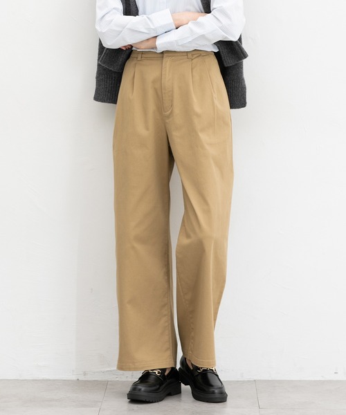 チノワイドストレート（股下68cm）（チノパンツ）｜Honeys