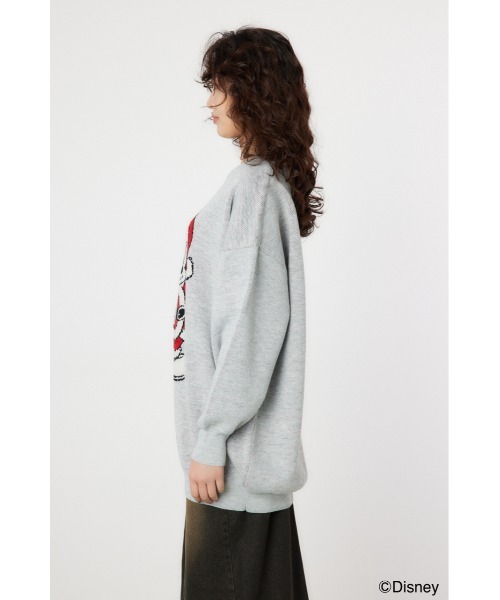 RODEO CROWNS WIDE BOWL（ロデオクラウンズワイドボウル）の「(MICKEY)チュニックニットワンピース（ワンピース・レディース・グレー×ホワイト・FREE）」の9枚目の写真